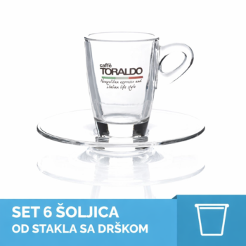 Set 6 šolja Espresso Staklenih