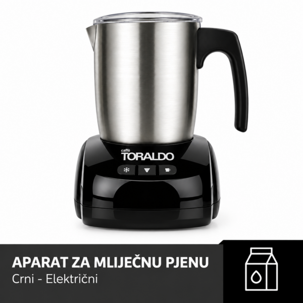 Toraldo aparat za mliječnu pjenu crni