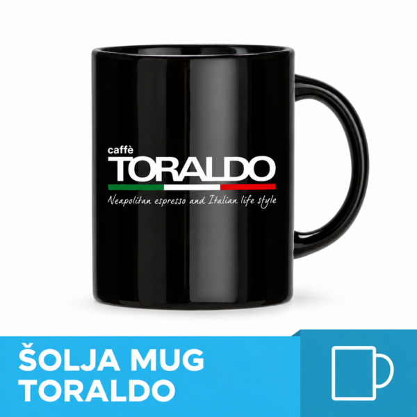 Toraldo Mug crna keramička šolja 350 ml