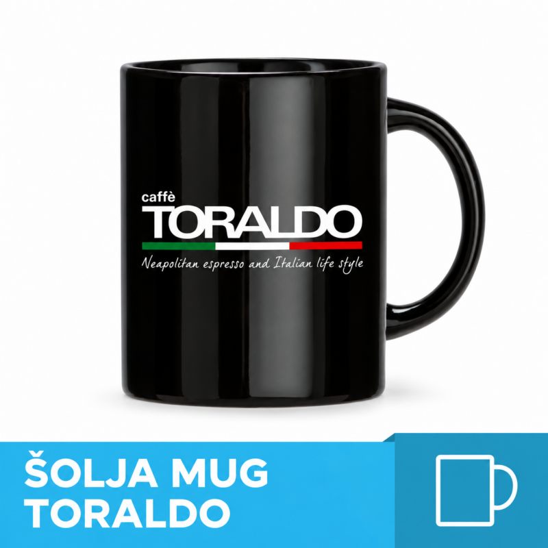 Toraldo Mug crna keramička šolja 350 ml