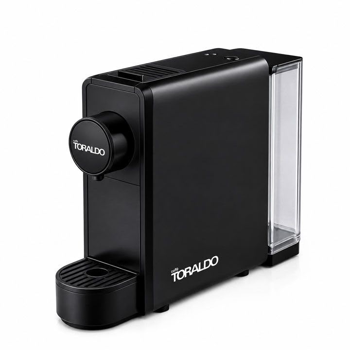 Toraldo aparat za kafu kompatibilan sa Nespresso kapsulama crni